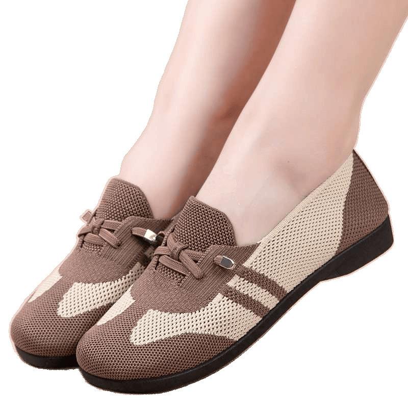 Alte Nord-Stoffschuhe Damen Einzelschuhe Frühling und Sommer neu flachsohlig atmungsaktiv lässig moralische Trainingsschuhe weichsohlig nicht-