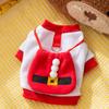 Pet Clothes Cute Pocket Backpack Christmas Cat Two Feet Warm Thin Velvet Sweater Into Kitten Autumn and Winter Clothing