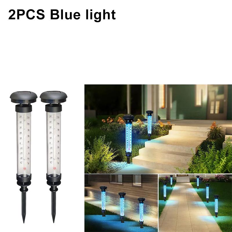

Solar Lawn Lamp Thermometer Needle Shaped Temperature Measurement Waterproof Landscape Lighting for Garden Courtyard Decoration
