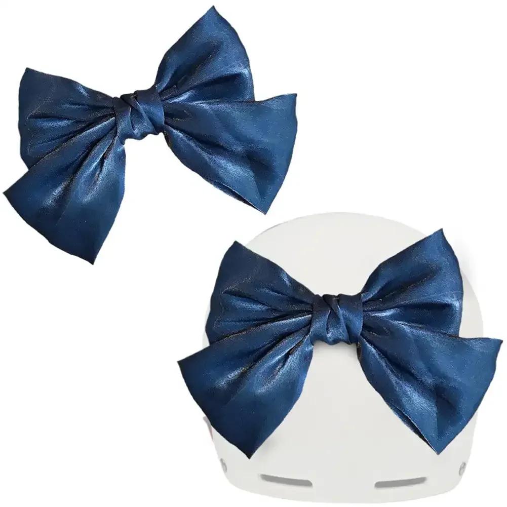 Motorcycle Electric Bike Helmet Silks and Satins Bow Style for Car Body Helmet Decoration Accessories Bowknot For Girl Women