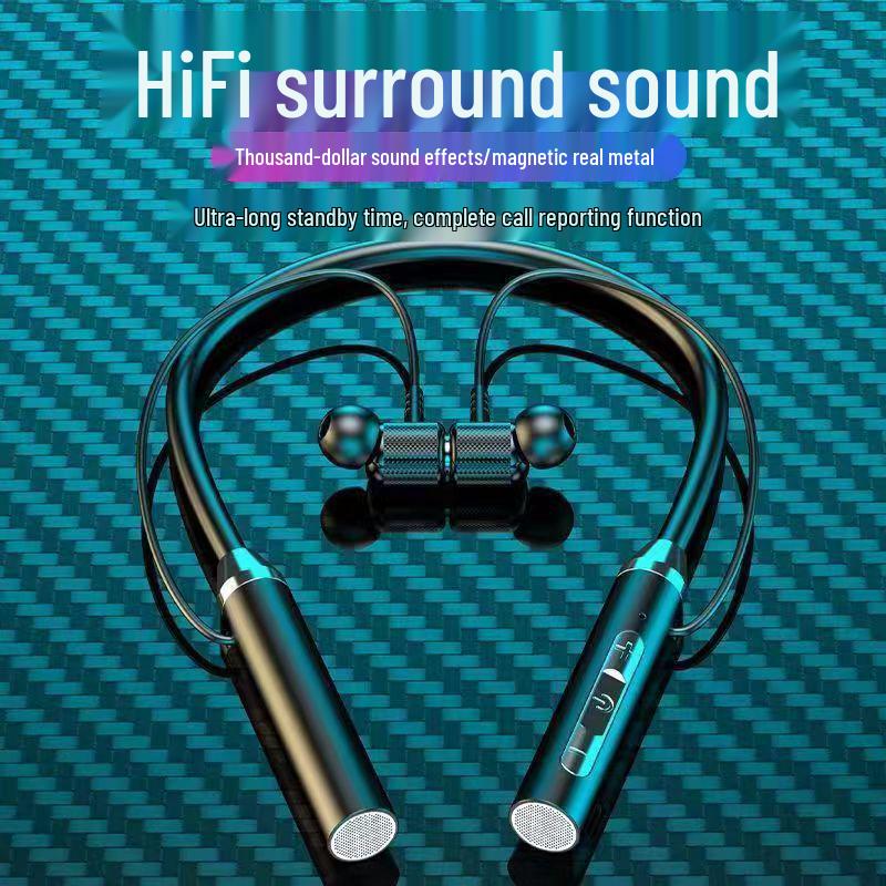 New Bluetooth In-Ear Neckband Sports Earbuds, Ultra-Long Standby, Universal for Mobile Phones