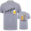 Fashion Skeleton Enjoying FRIDAY Beer Day Tees Back Print Men's T-Shirt Finally Friday for Drink Lover Male Oversized Clothing