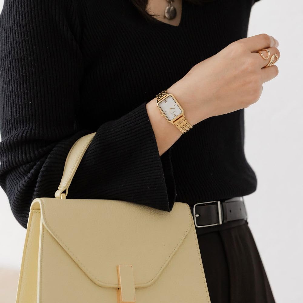 BERING Rechteckige Unisex-Uhr Gold 17423-734 Saphirglas