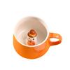 Hand Painted Ceramic Mug 3D Figurine Design Novelty Coffee Cup Cute 3D Figurine Mug  Halloween
