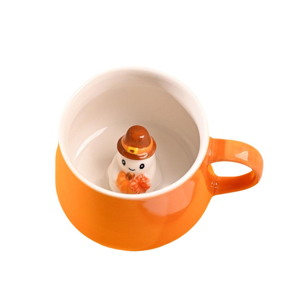 Hand Painted Ceramic Mug 3D Figurine Design Novelty Coffee Cup Cute 3D Figurine Mug Halloween