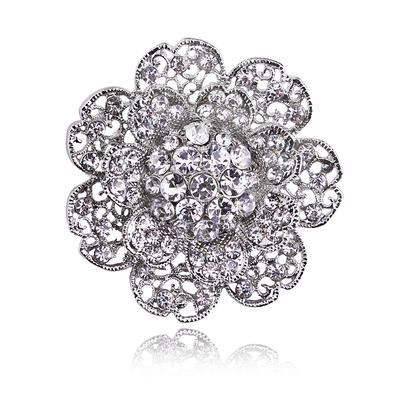 Moda damska duże broszki Lady Flower dżetów kryształowa broszka ślubna Pin biżuteria akcesoria prezent dla dziewczyny
