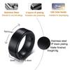 Vnox Personalized Stainless Steel Black Spinner Class Rings for Men 8mm Engraved Wedding Rings Jewelry Simple Customize Gift