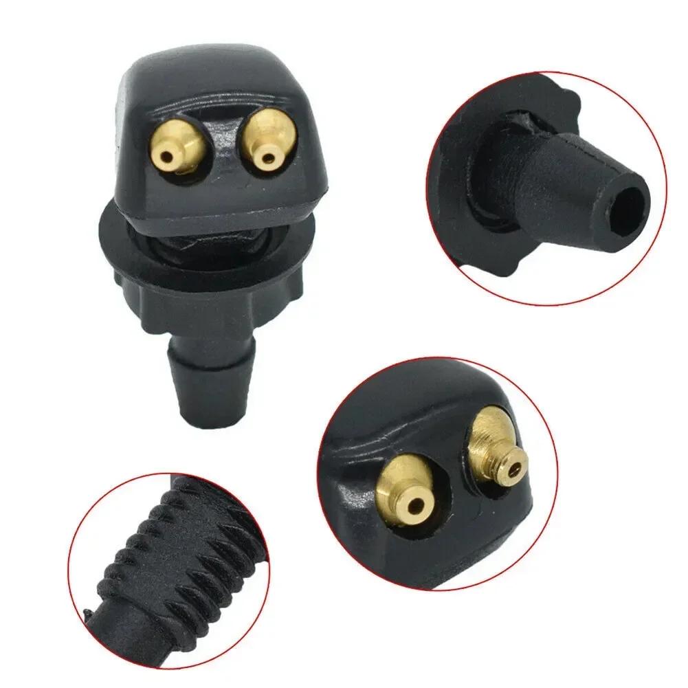 Car Windshield Wiper Washer Spray Nozzle 2PcsFits Most Car Models Car Dual Holes Windshield Washer Nozzle Wiper Water Spray Jet