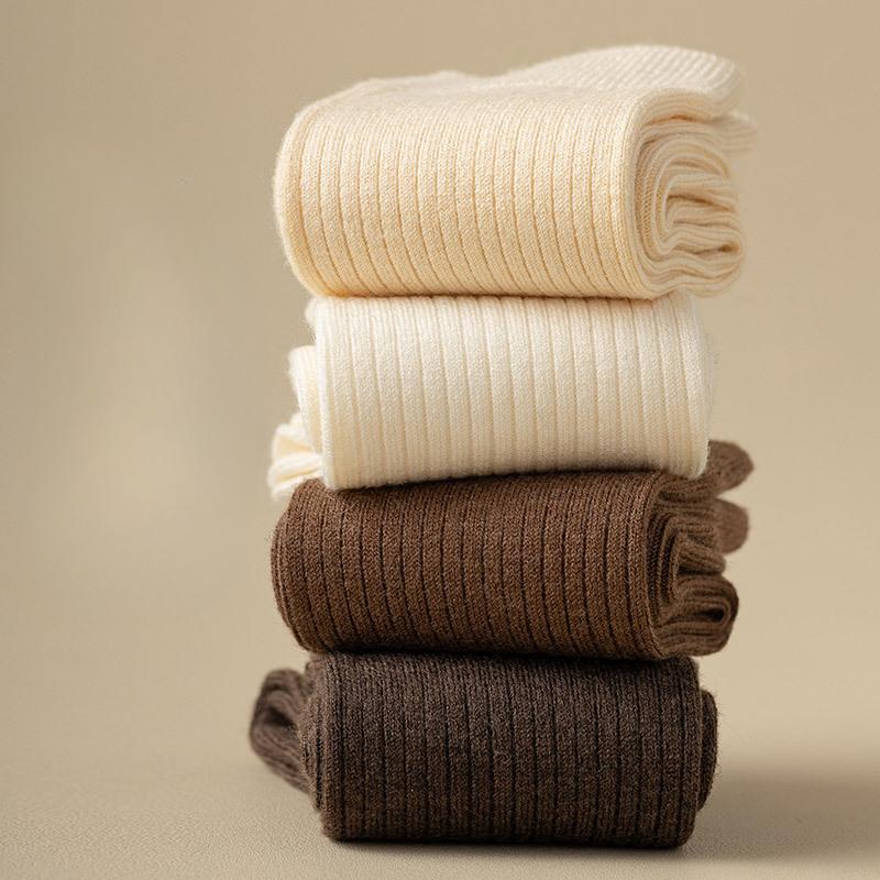 Woolen Socks for Women In Autumn and Winter, Thickened Mid-calf Socks, Pile Stockings, Warm and Cold-resistant Long Calf Postpartum Socks
