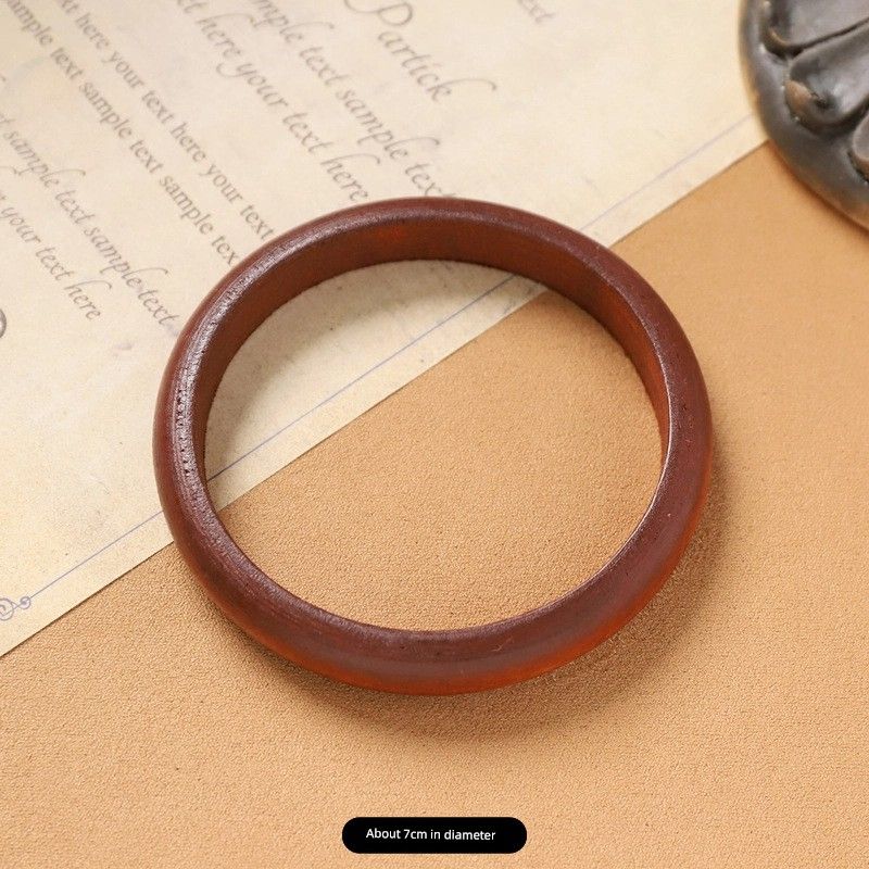 Bohemia Style Fashion Fashion Square Ethnic Style Brown Wood Stylish Wide Bracelet Retro Hand Jewelry