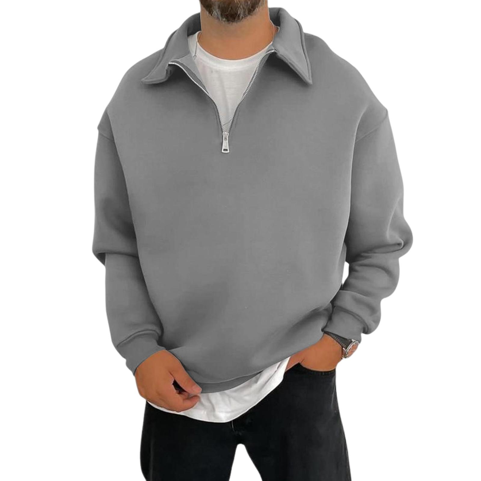 

Мужская повседневная рубашка свободного кроя с воротником и длинными рукавами XXL