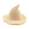 Faltbarer Strick-Hexenhut Halloween Kostüm Party Kegelspitze Breiter Rand Damen Accessoire In Mehreren Farben