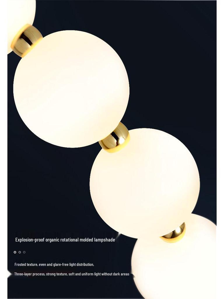 Nordic Modern Minimalist LED Chandelier - Pearl Necklace Design for Living Room, Bedroom, and Restaurant.