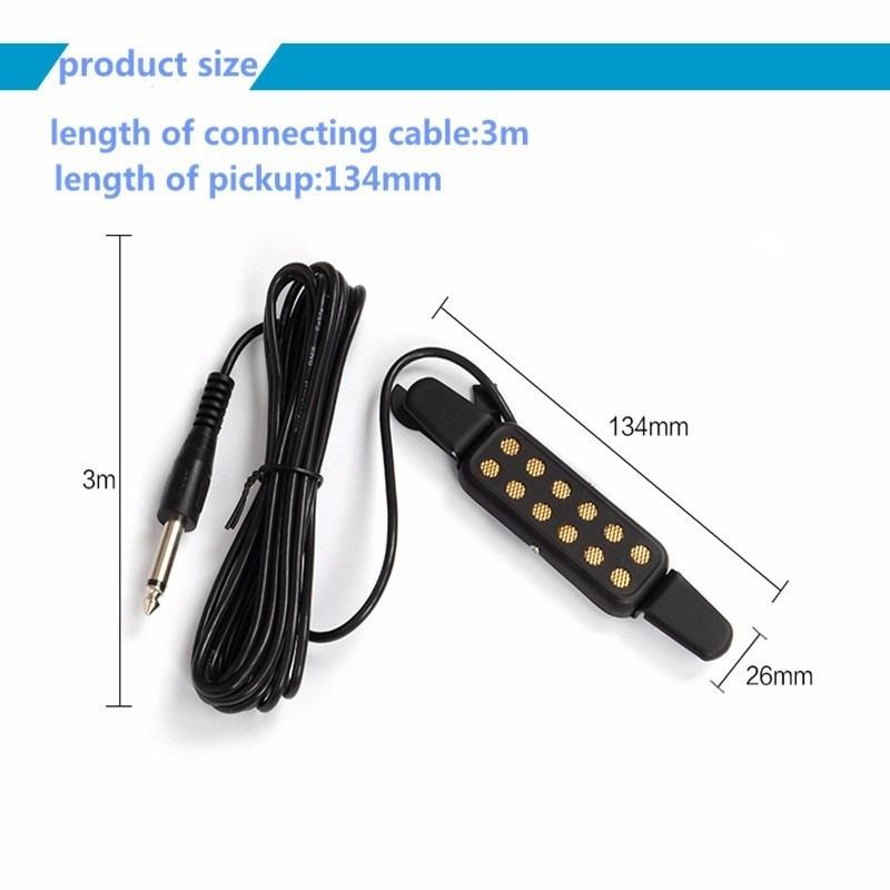 Acoustic Guitar Pickup Transducer Amplifier Guitar Pickup Sound Hole Musical Instruments