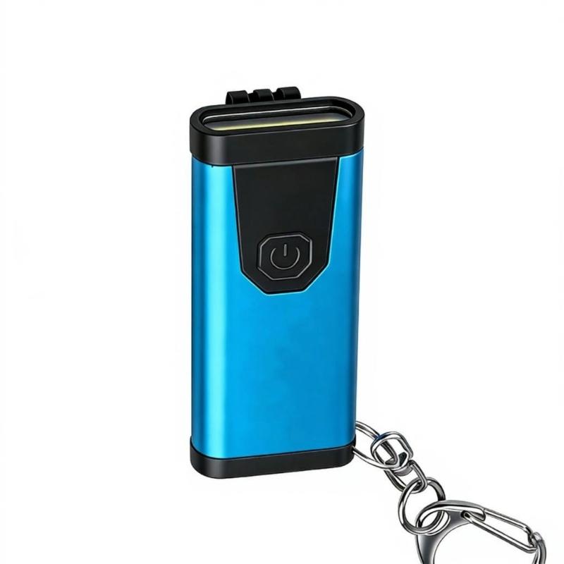 Rechargeable Keychain Flashlight Waterproof LED Light With USB Charging Port For Travel Camping Hiking Outdoor