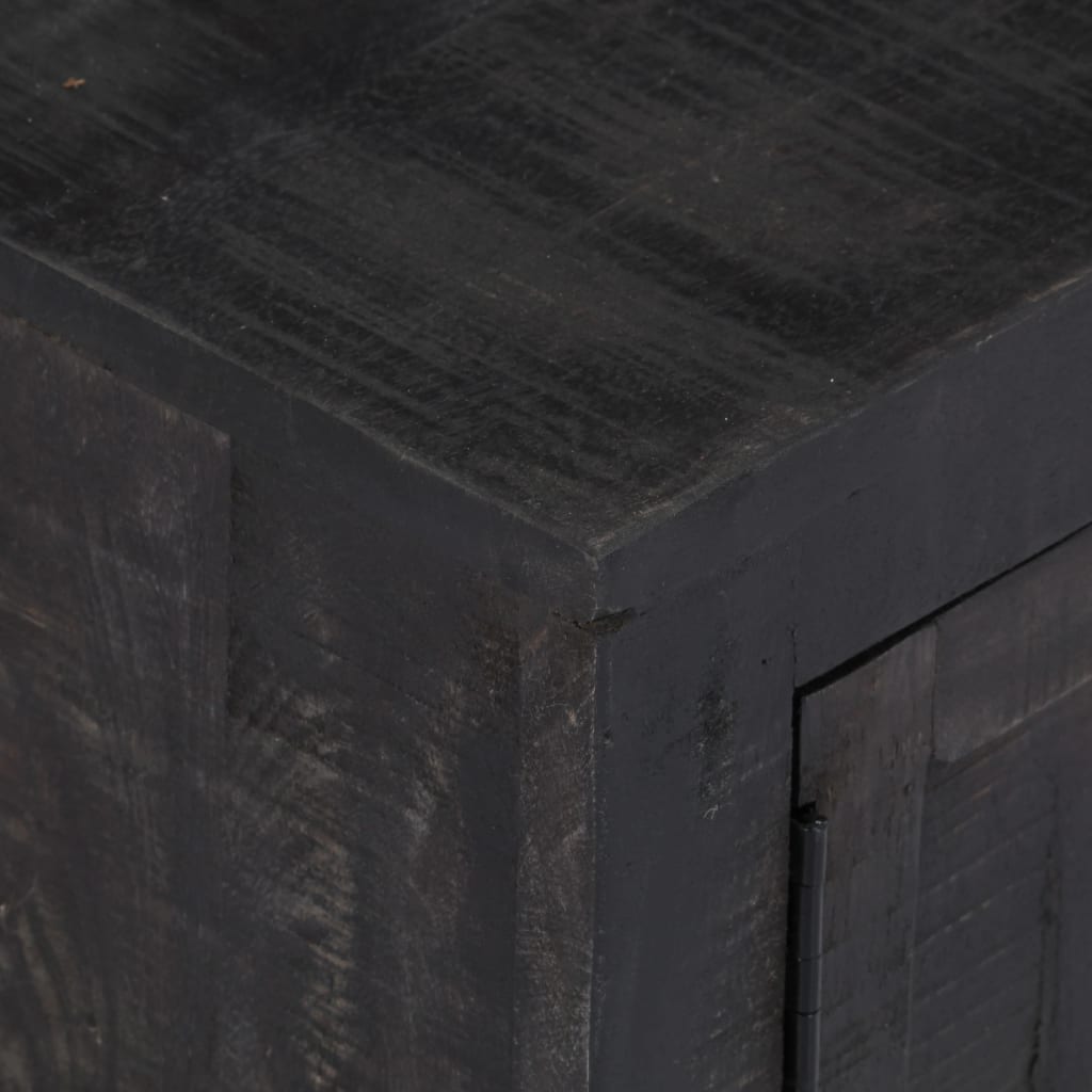 TV Cabinet Black 118 x 30 x 40 cm Solid Mango Wood