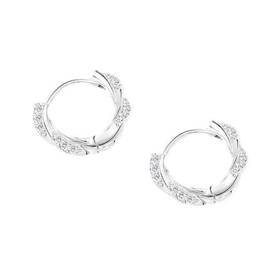 Diamond Wave Earrings Women's Simple Premium Ear Buckles Small Earrings Earbone Nails Ear Hole Earrings