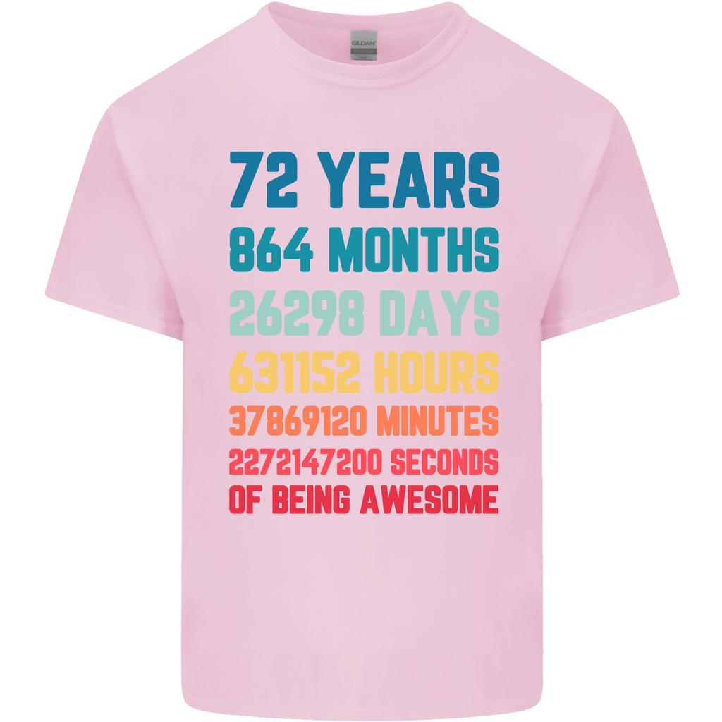 72nd Birthday 72 Year Old Unisexs Light Cotton TShirt