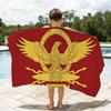 Toalla de Bandera Romana SPQR Suave Ligera Anti-Arena Grande para Playa Secado Rápido Baño Deportes Familia