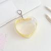1PC Portable Colorful Heart Transparent Zipper PVC Storage Bag Kaychain Plush Dolls Protector Case Earphone Data Wire Coin Pouch