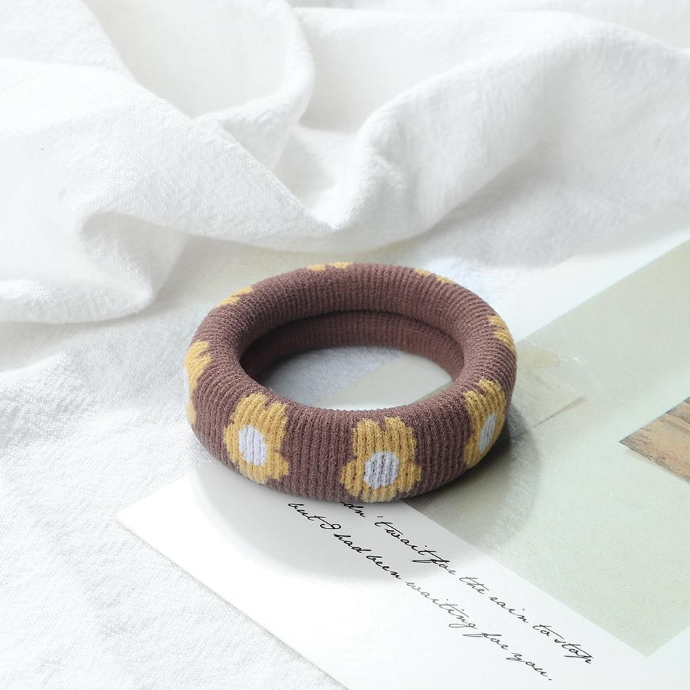 5PCS/Set Cute Colorful Thick Hair Bands Daisy Elastic Girls Rubber Band Headwear Hair Accessories Scrunchies Women Holder Gifts