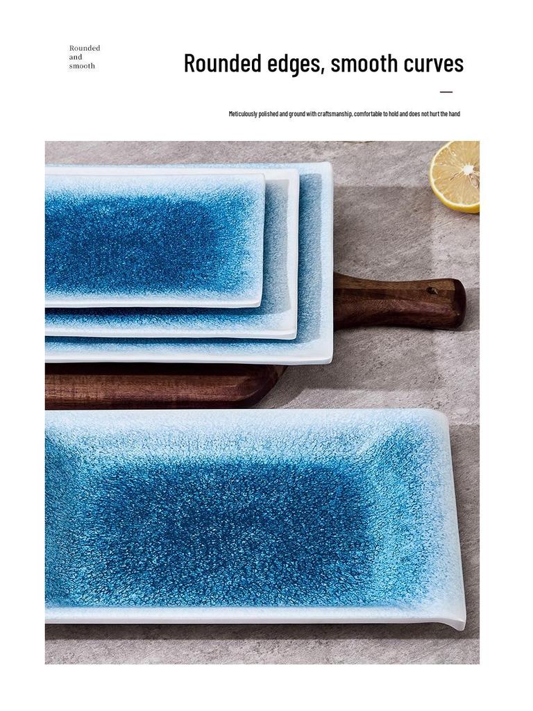 Melamine Rectangular Plate for BBQ, Grilled Meats, Cold and Fried Dishes