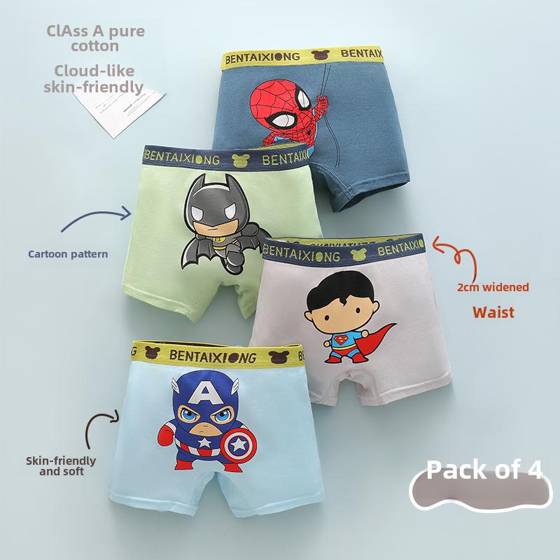 

Трусы-боксеры из гребенного хлопка для мальчиков - Детское нижнее белье Шорты M 25-35 lbs 110cm