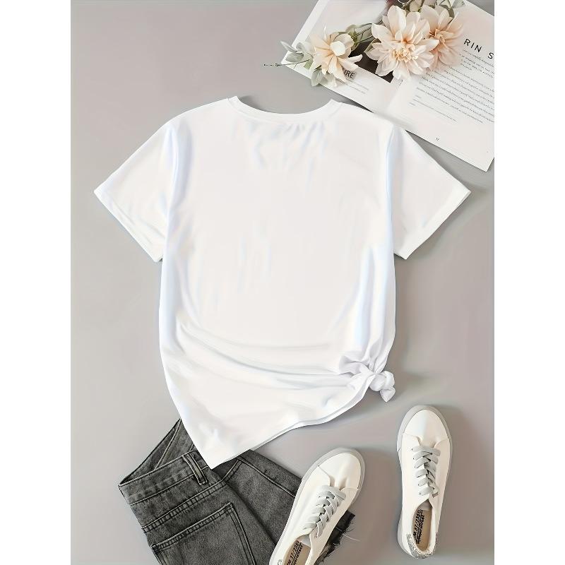 European Size Round Neck T-Shirt Featuring a Rainbow Design with Christian Themes, Including And a Rabbit. This Soft, Breathable Tee