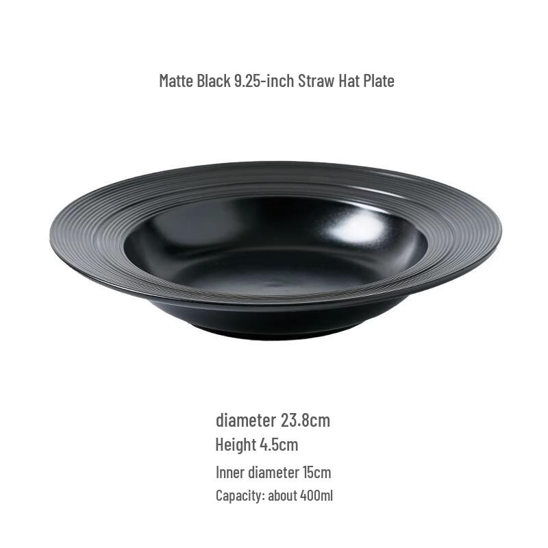 White Ceramic Deep Pasta Plate