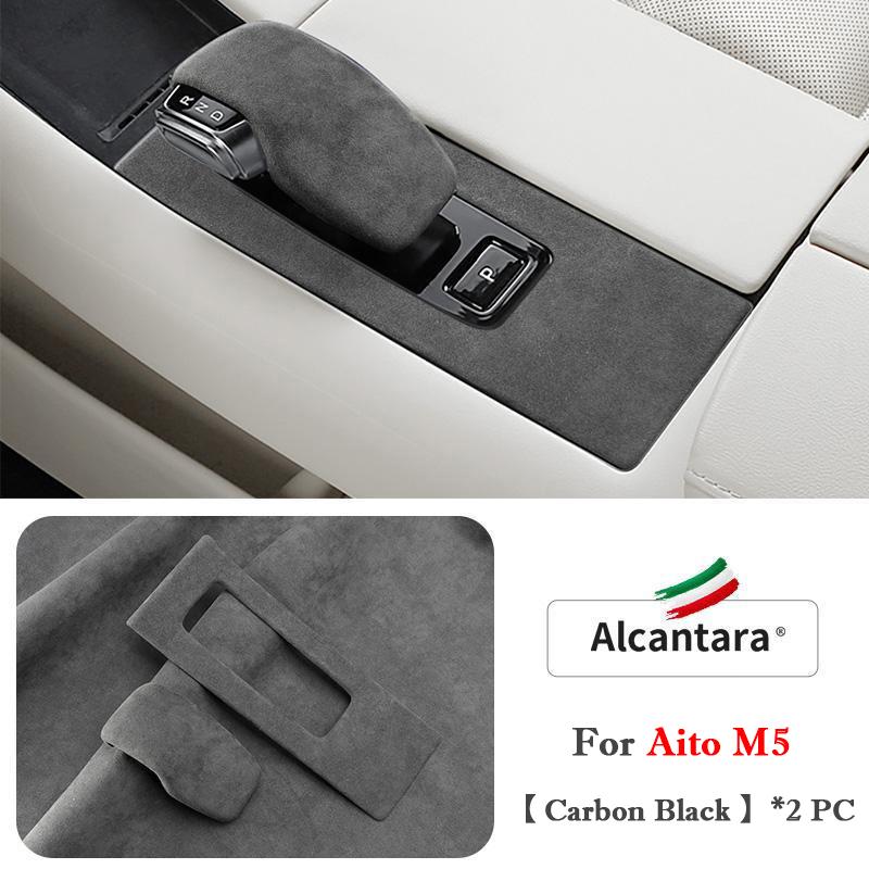 For Huawei Seres Aito M5 -2025 Car Trim Upgarde Luxury Suede Interiors Gear Stick Cover Central Control Panel Accessories