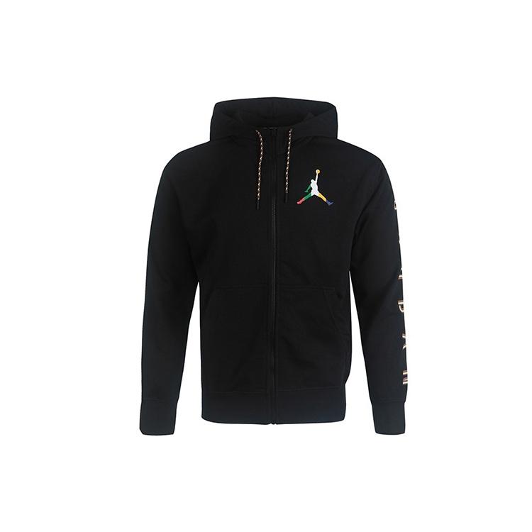 Air Jordan Zipper Cardigan Hooded Jacket Men s Black CZ5429-010 S