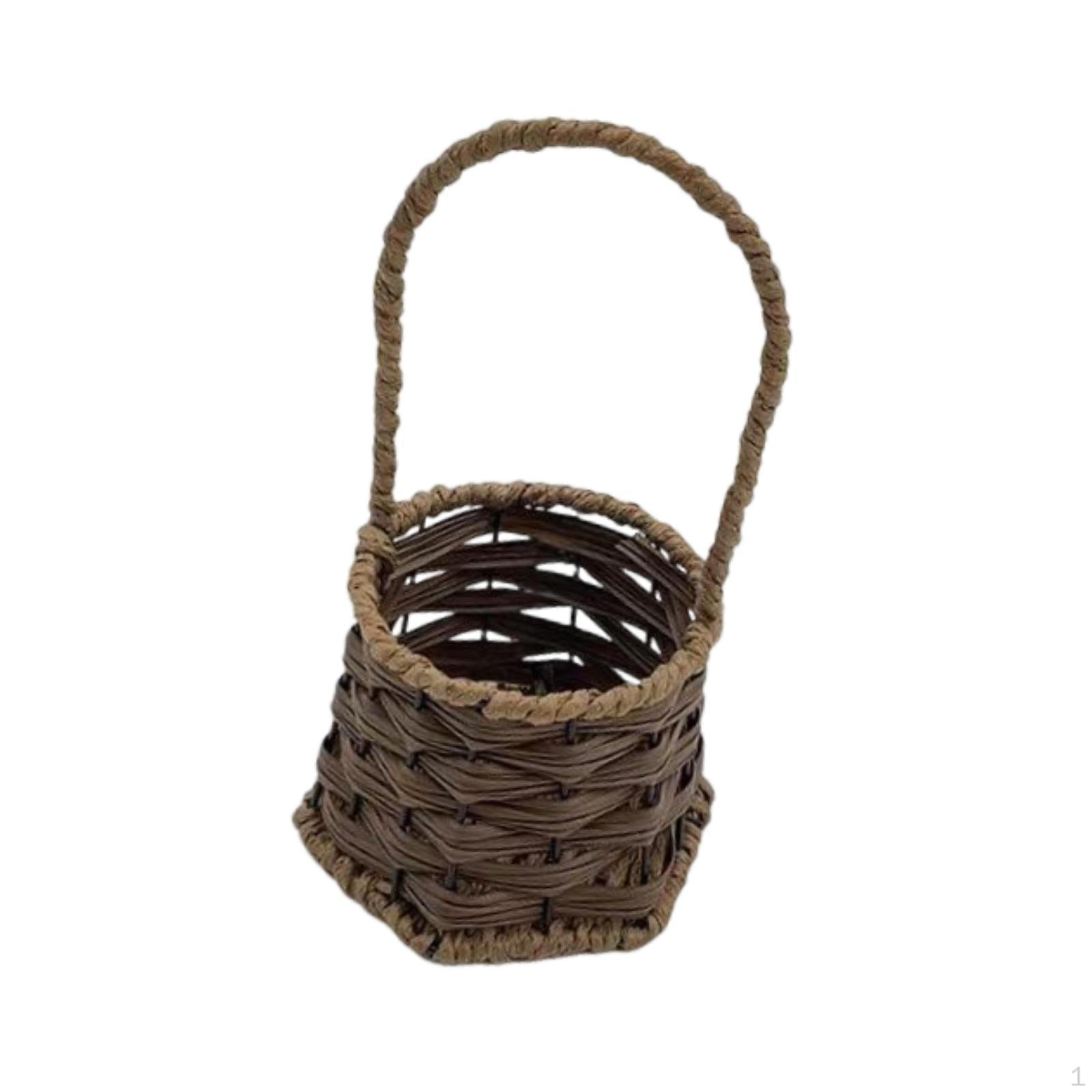 

Корзина для девочки-цветочницы Декор Универсальный ручной органайзер для хранения фруктов на День святого Валентина 10cmx9cmx23cm