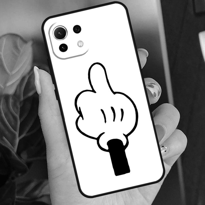 Cartoon Middle Finger Case For POCO F5 X3 X5 Pro F4 X4 F3 C65 M5s Cover For Xiaomi 13T 14 Pro 11T 12T 12 13 Lite
