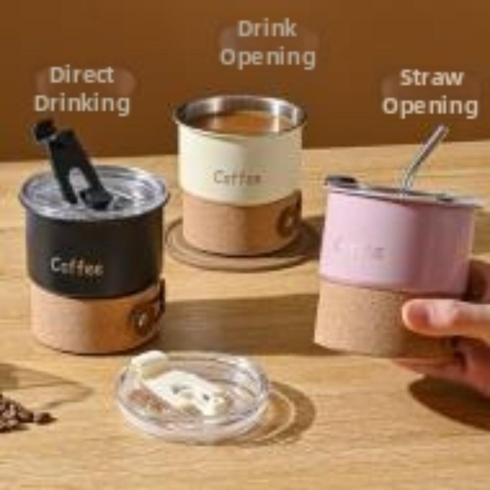 Leak-proof Portable Water Cup Heat-resistant Travel Coffee Mug Stainless Steel Coffee Cup  Travel