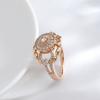 Unique Creative Women Rings  Rose Gold Color Natural Zircon Geometry Rings Modern Fashion High Quality Daily Jewelry