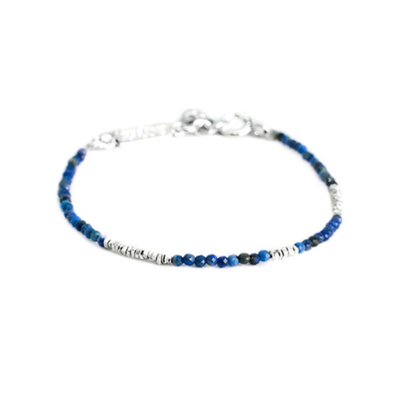 HARANG HR 387B_Lapis Lazuli Silver Beads Bracelet