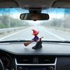 Witch Broomstick Dashboard Drift Ornaments Motion Activated Fun Drift Turn Car Dashboard Decor Mini Dynamic Interactive Automobile Interior Accessory