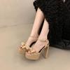 Hate the Sky High Niche Light Luxury 2025 Summer Handmade Women's Shoes Foreign Trade Retro Women's Shoes Sandals Outer Wear Catwalk High Heels
