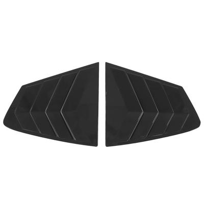 2Pcs Set Car Rear Side Window Louver Blinds Glossy Black Replacement for Mazda 3 Axela 4Dr Sedan 2020‑2021