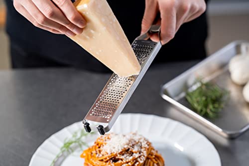 Iidaya Ever Oroshi Pro (Made in Japan/Compact/Stainless Steel) Zester Grater for Thin Slicing (Cheese/Ginger/Lemon/Garlic) Professional Stick Grater
