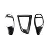 Textura de fibra de carbono para bmw f30 f10 f15 f07 f20 f21 f22 f32 f34 f35 5gt quadro do painel de mudança de engrenagem do carro botão de engrenagem capa cabeça guarnição