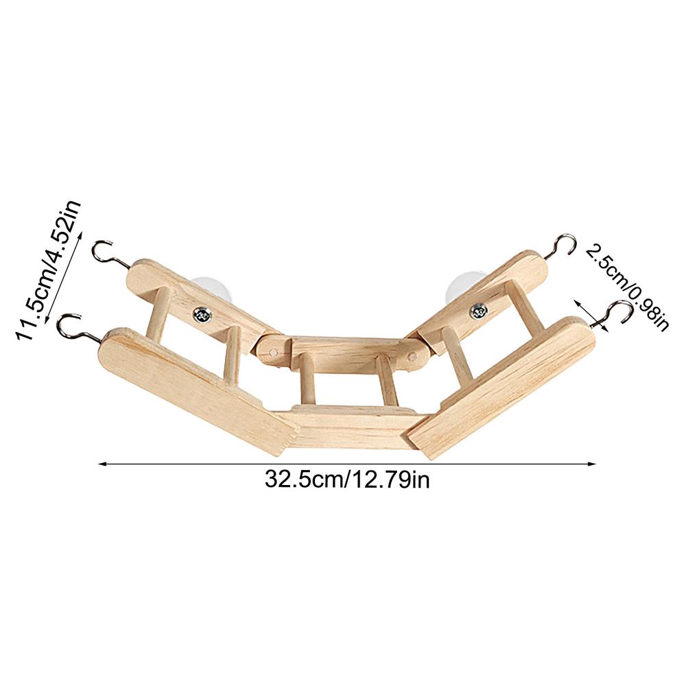 Bird Cage Ladder Folding Parrots Climbing Ladder Multipurpose Beak Grinding Toys Bird Climbing Toys For Standing Climbing