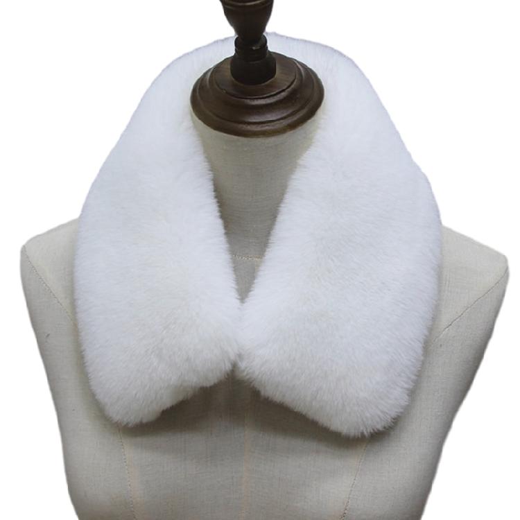 Women Furry Collar Wrap Neck Warmer Scarf Detachable Fake Collar Coat Accessory