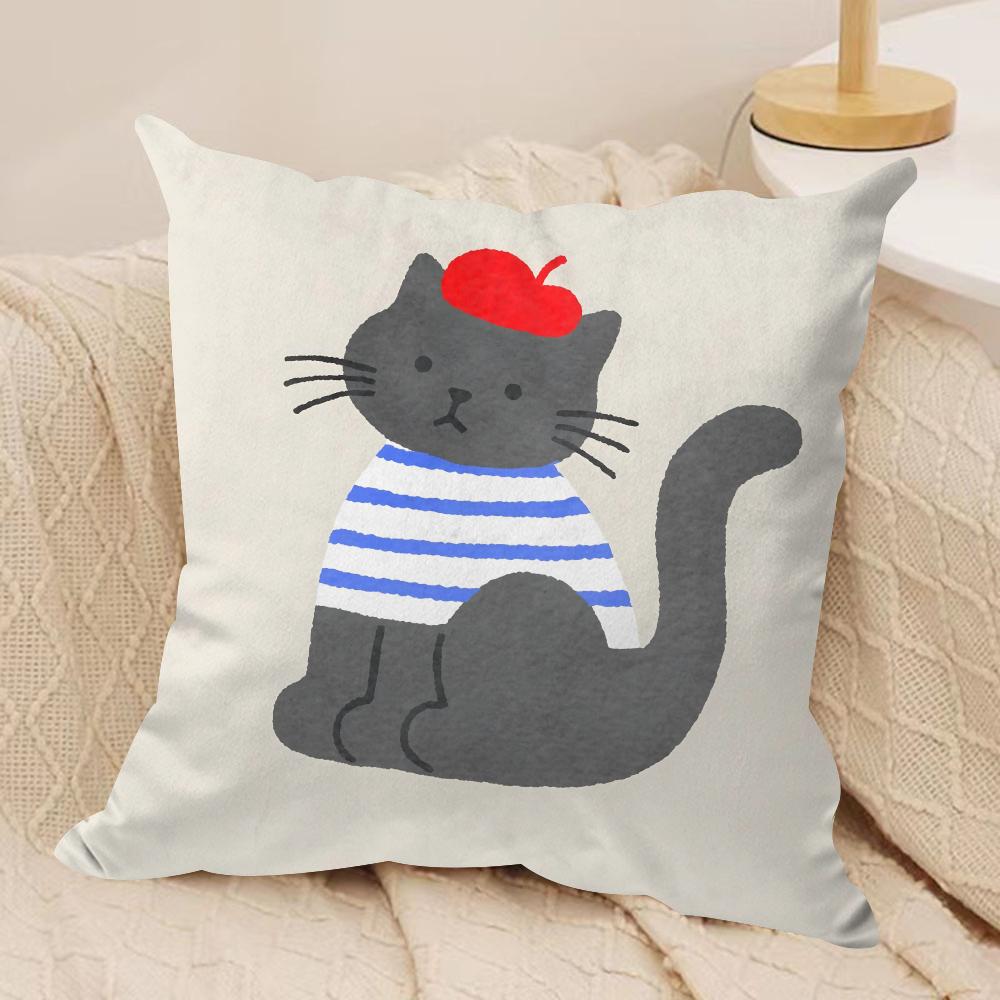 Cartoon Animals Cushion Cover Pillowcase Ultra Soft Skin Friendly Fabric Cloud Like Comfort  Concealed Zipper