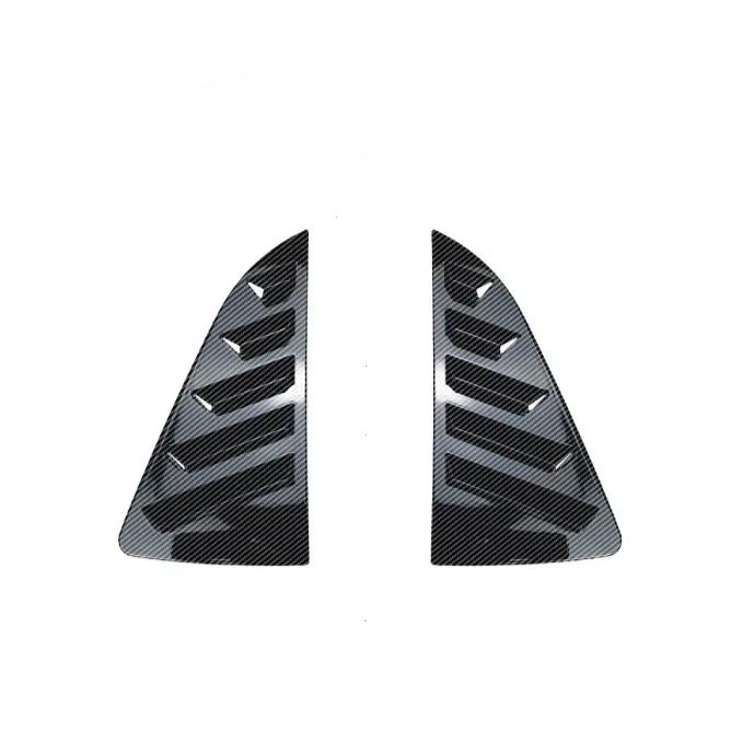 For Polo MK5 6R 6C 2011-2017 Rear Window Shutter Cover Louver Side Trim ABS Black Carbon Fiber Exterior Car Accessories