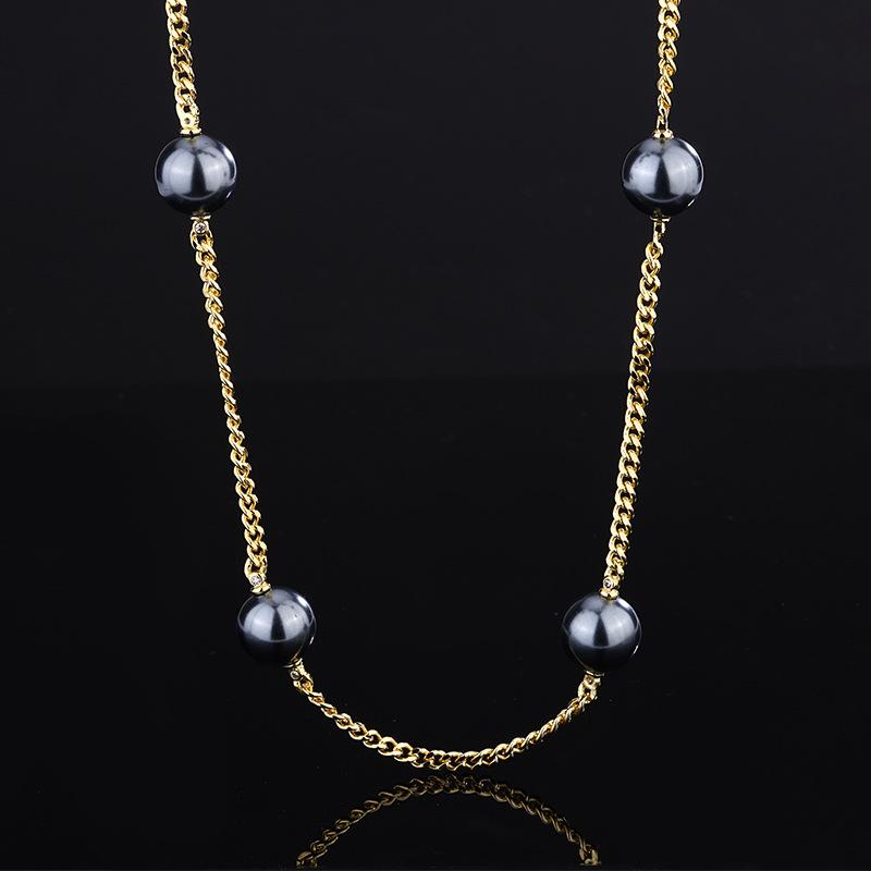 Jewelry Copper Bottom Gold Plated Pearl Necklace Women'S Pendant 14Mm