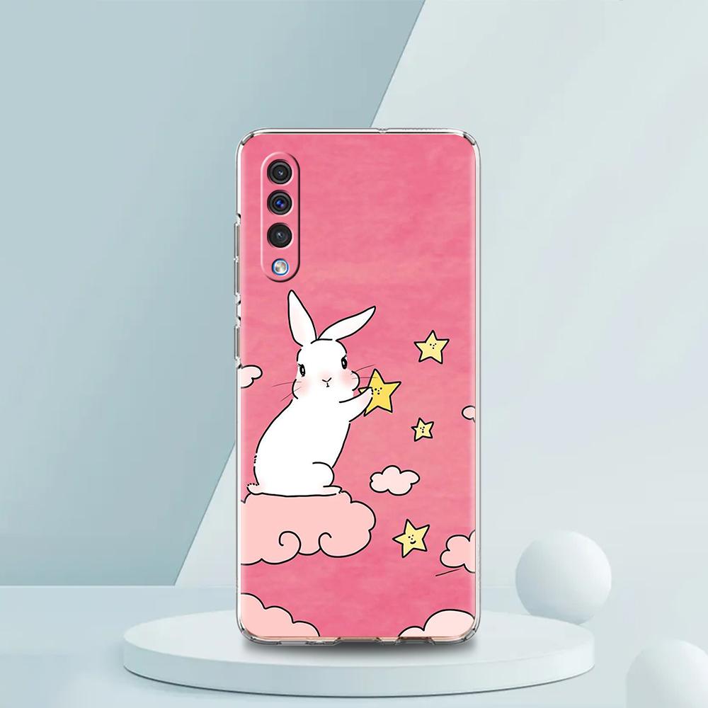Cute Colorful Rabbit Case For Samsung A16 A14 A12 A22 A32 5G A34 A42 A52 A54 A50 A70 A30 A40 A20E A10S A20S A02S A04S A06 Cover