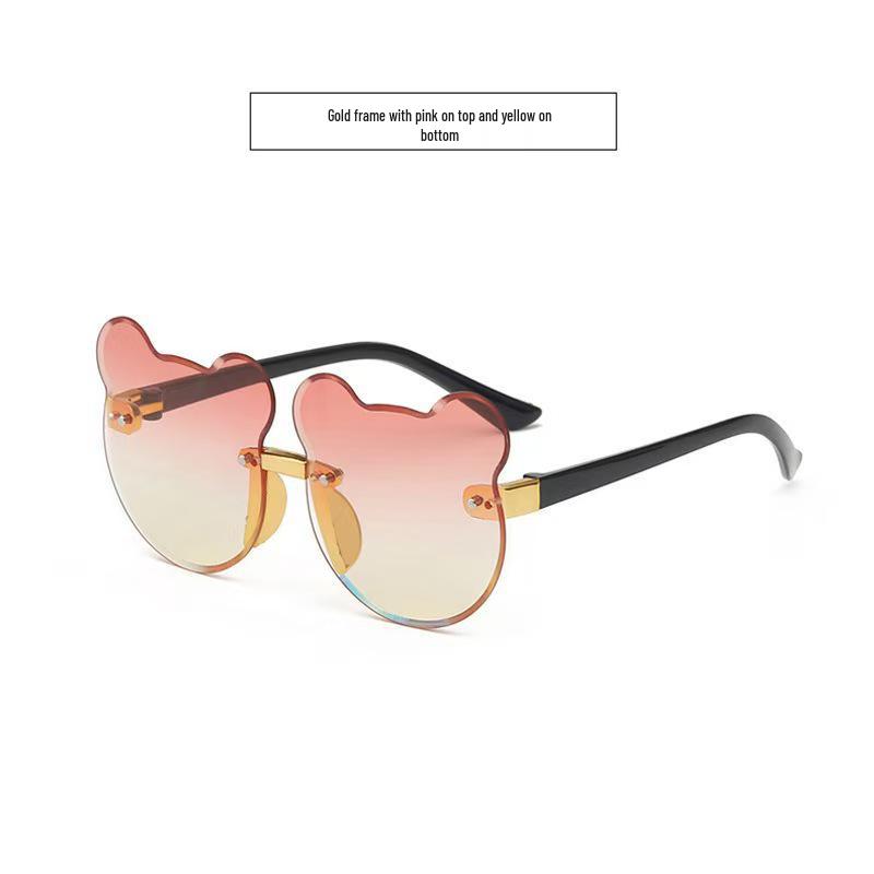 

Градиентные детские солнцезащитные очки и солнцезащитные очки без оправы с мультяшным дизайном