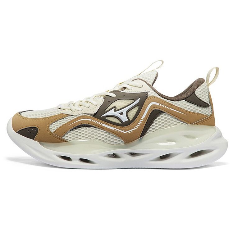 Mizuno KOI 1.5 Унисекс Низкие Повседневные Беговые Кроссовки Бело-Коричневая Ткань Синтетическая Кожа D1GH220405 40.5