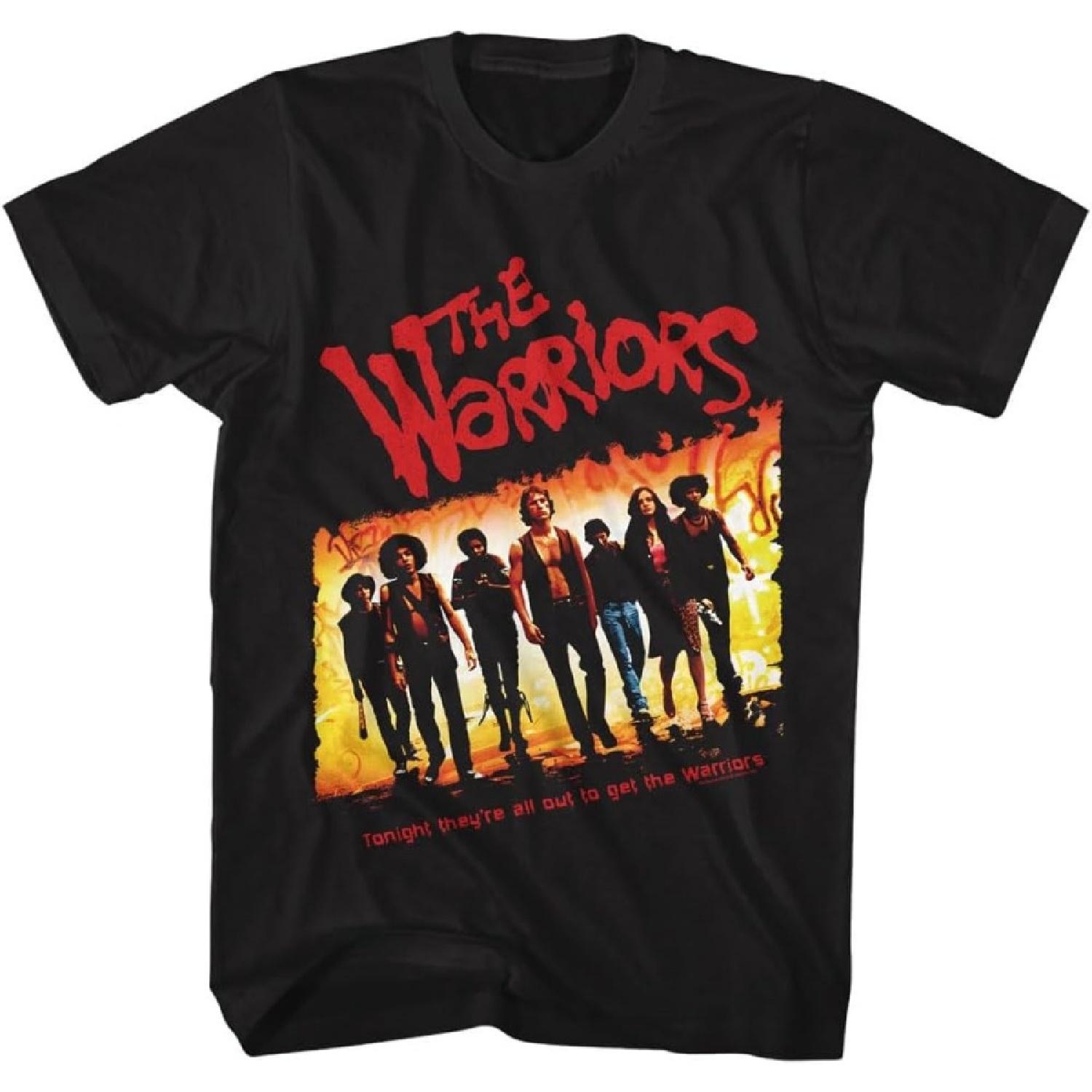 The Warriors Movie T Shirt Tonight They re All Out Adult Black 70s Cult Classic Vintage Style Graphic Tee S чёрный